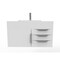 Castello Usa Nile 36" Wall Mounted Vanity With White Top Andand Brushed Nickel Handles CB-MC-36W-BN-2053-WH - alternate 1